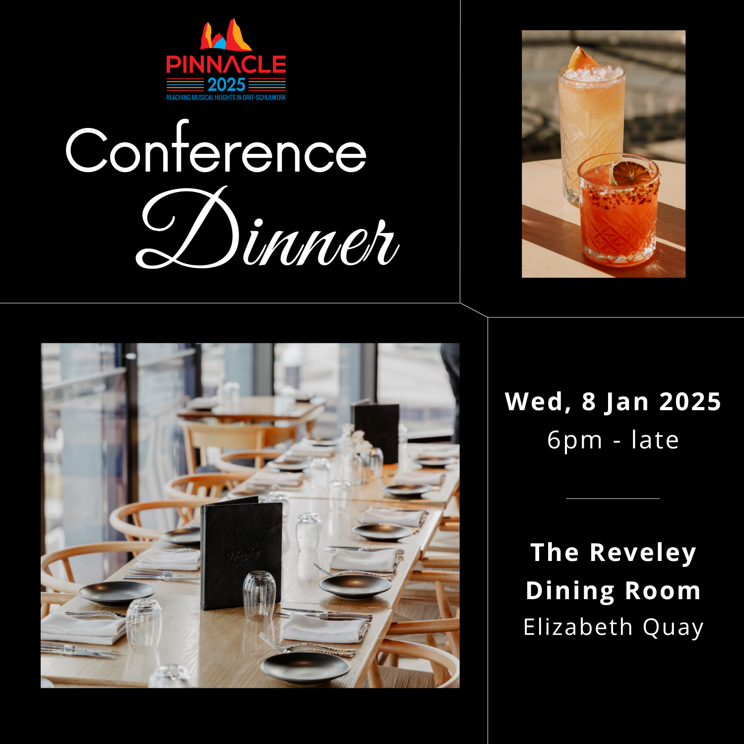 Conference Dinner Wed, 8 Jan 2025 PINNACLE 2025